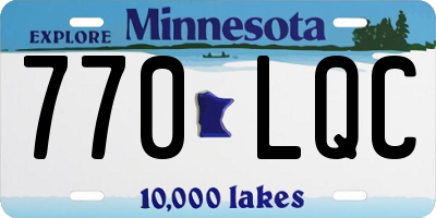 MN license plate 770LQC