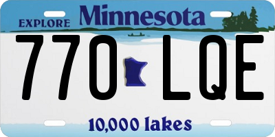 MN license plate 770LQE
