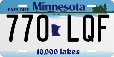 MN license plate 770LQF
