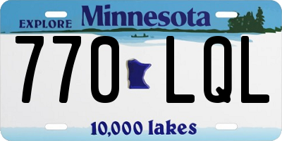 MN license plate 770LQL