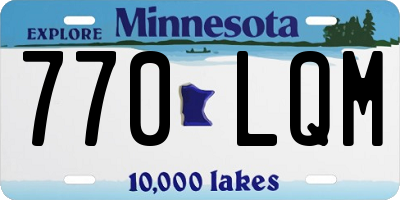 MN license plate 770LQM