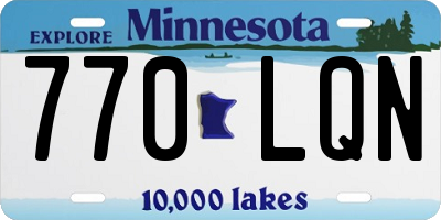 MN license plate 770LQN