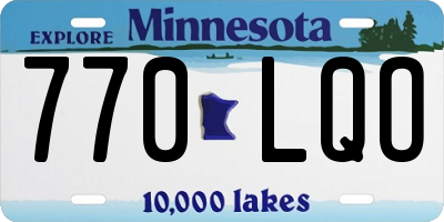 MN license plate 770LQO