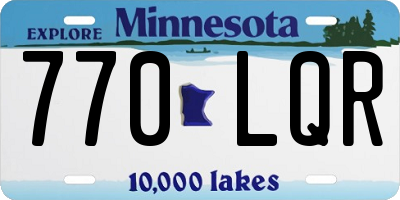MN license plate 770LQR
