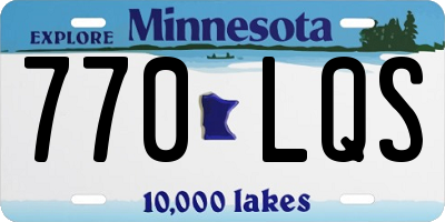 MN license plate 770LQS