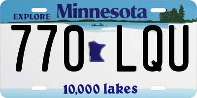 MN license plate 770LQU