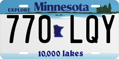 MN license plate 770LQY