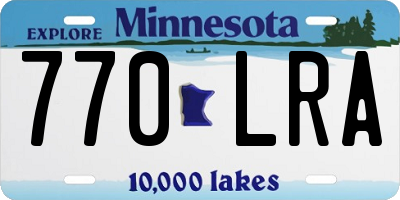 MN license plate 770LRA