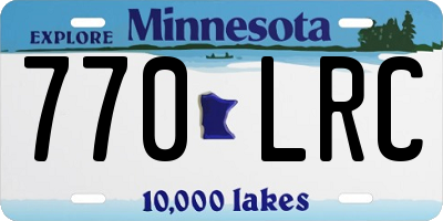 MN license plate 770LRC