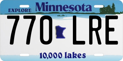 MN license plate 770LRE