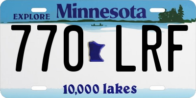 MN license plate 770LRF