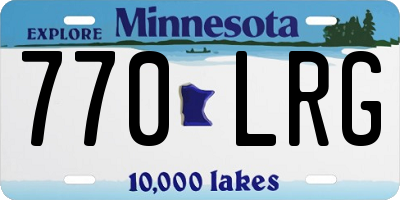 MN license plate 770LRG