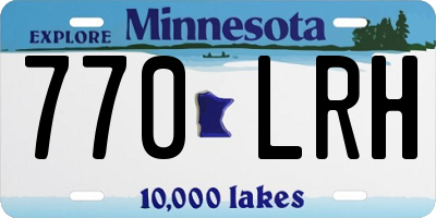 MN license plate 770LRH