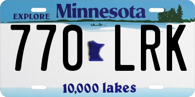 MN license plate 770LRK