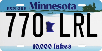 MN license plate 770LRL