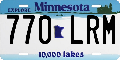 MN license plate 770LRM