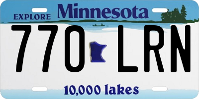 MN license plate 770LRN