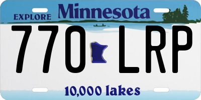 MN license plate 770LRP