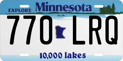 MN license plate 770LRQ