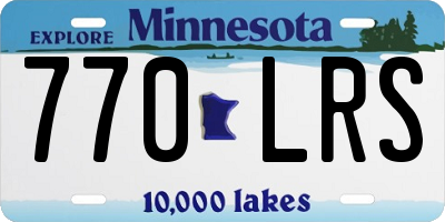 MN license plate 770LRS