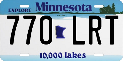 MN license plate 770LRT