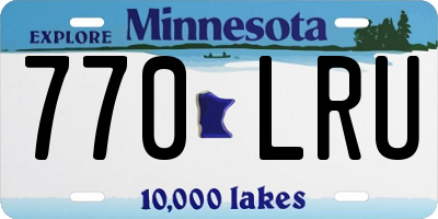 MN license plate 770LRU