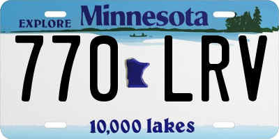 MN license plate 770LRV
