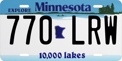 MN license plate 770LRW