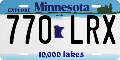 MN license plate 770LRX