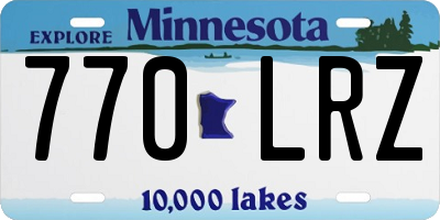 MN license plate 770LRZ