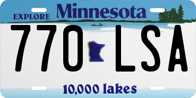 MN license plate 770LSA