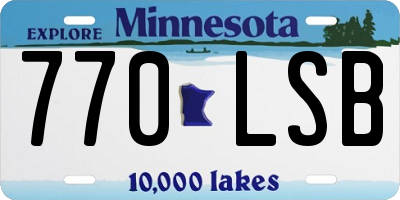 MN license plate 770LSB