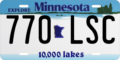 MN license plate 770LSC