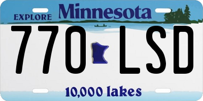 MN license plate 770LSD