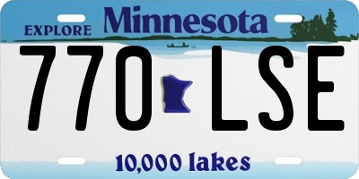 MN license plate 770LSE