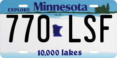 MN license plate 770LSF