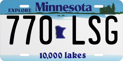 MN license plate 770LSG