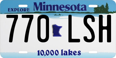 MN license plate 770LSH