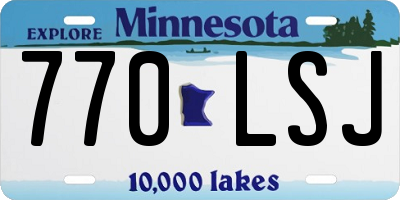 MN license plate 770LSJ