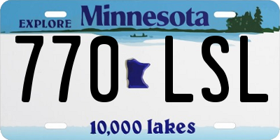 MN license plate 770LSL