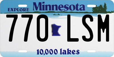 MN license plate 770LSM