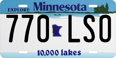 MN license plate 770LSO