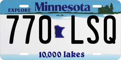 MN license plate 770LSQ