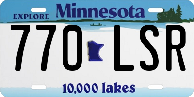 MN license plate 770LSR