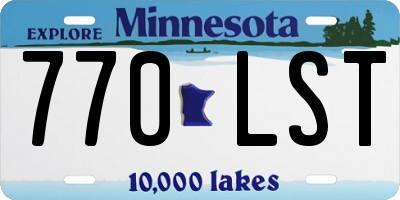 MN license plate 770LST