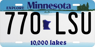 MN license plate 770LSU