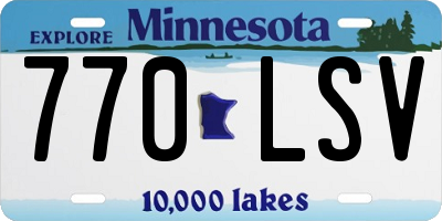 MN license plate 770LSV