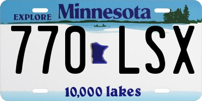 MN license plate 770LSX