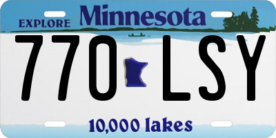 MN license plate 770LSY
