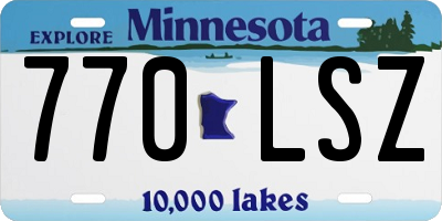 MN license plate 770LSZ